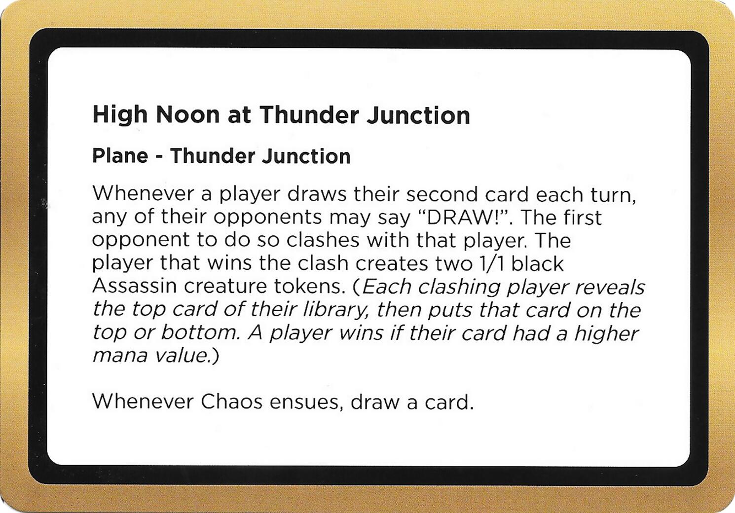 High Noon at Thunder Junction (Black Lotus Unknown Planechase) [Oversize Cards] | Impulse Games and Hobbies