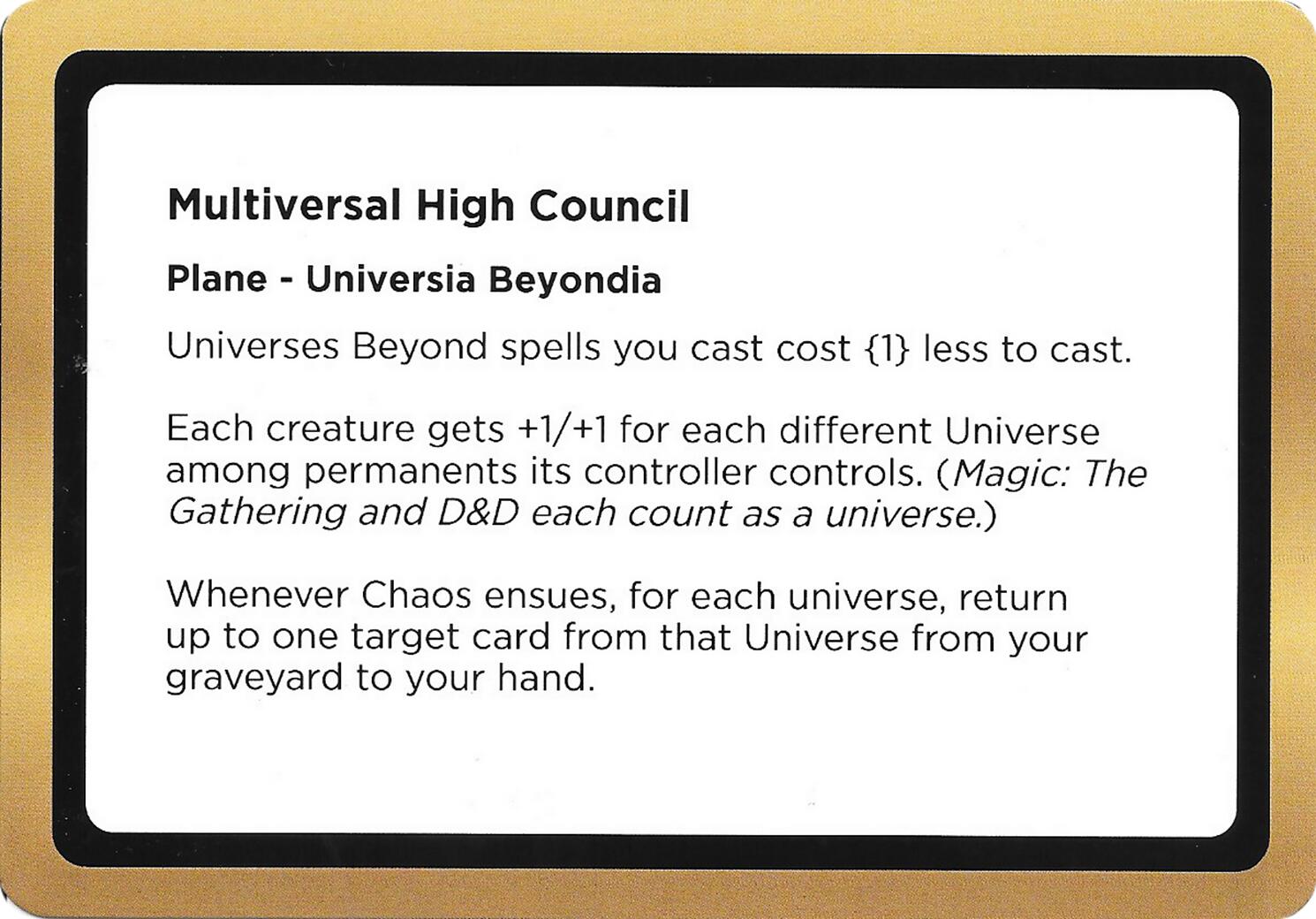 Multiversal High Council (Black Lotus Unknown Planechase) [Oversize Cards] | Impulse Games and Hobbies