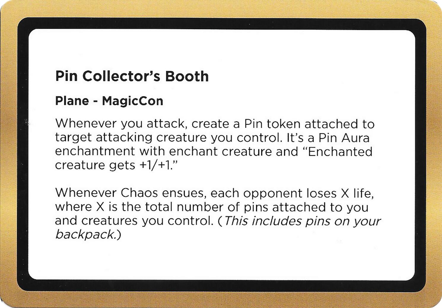 Pin Collector's Booth (Black Lotus Unknown Planechase) [Oversize Cards] | Impulse Games and Hobbies