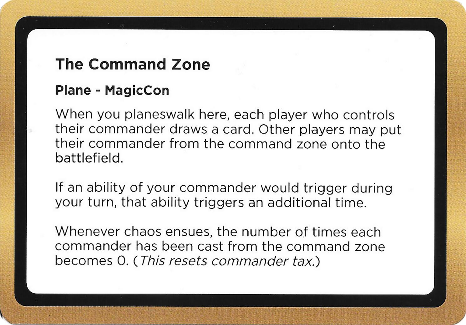 The Command Zone (Black Lotus Unknown Planechase) [Oversize Cards] | Impulse Games and Hobbies