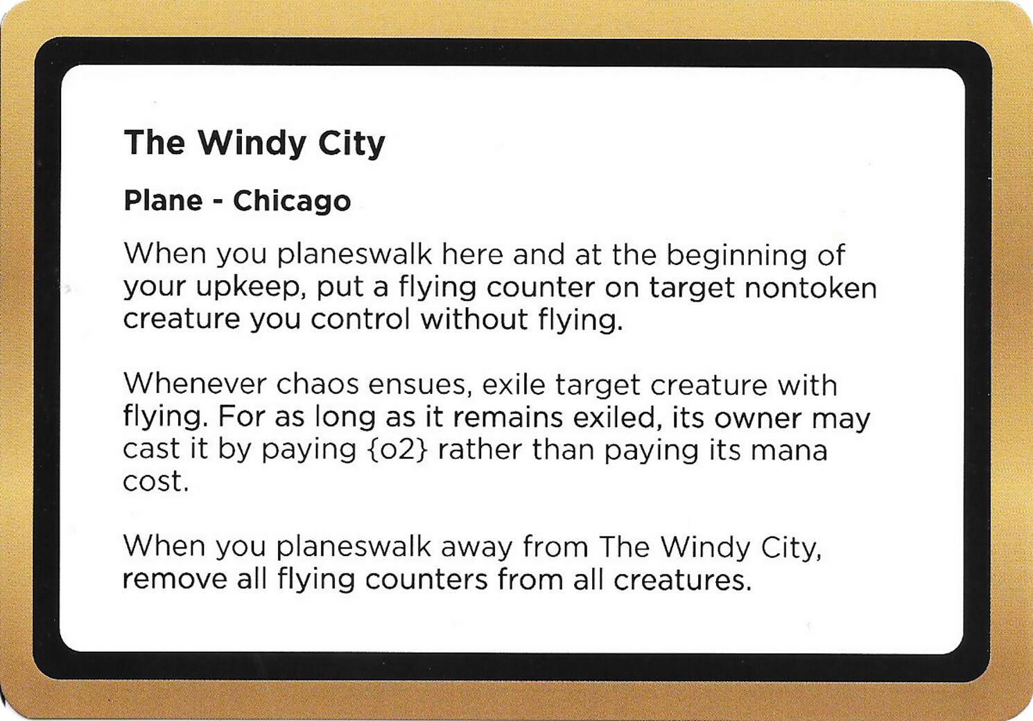 The Windy City (Black Lotus Unknown Planechase) [Oversize Cards] | Impulse Games and Hobbies