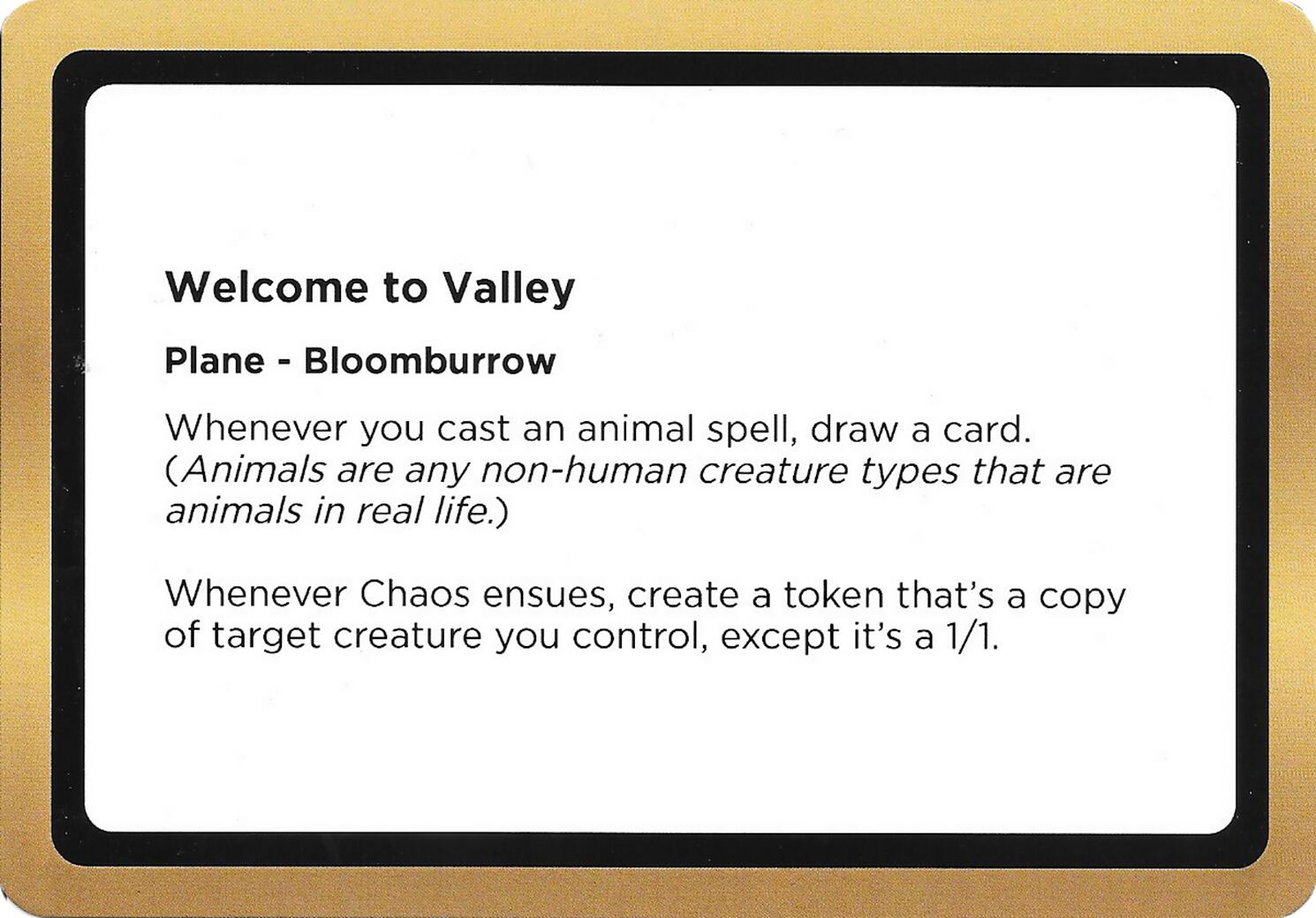 Welcome to Valley (Black Lotus Unknown Planechase) [Oversize Cards] | Impulse Games and Hobbies