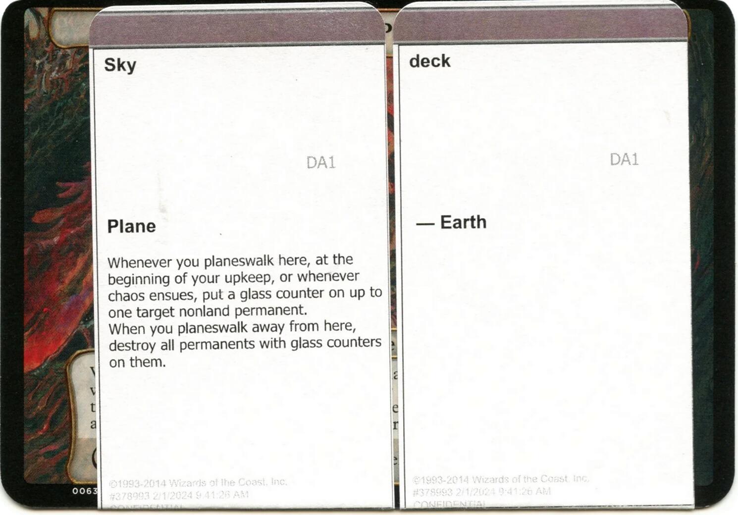 Sky Deck (Black Lotus Unknown Planechase) [Oversize Cards] | Impulse Games and Hobbies