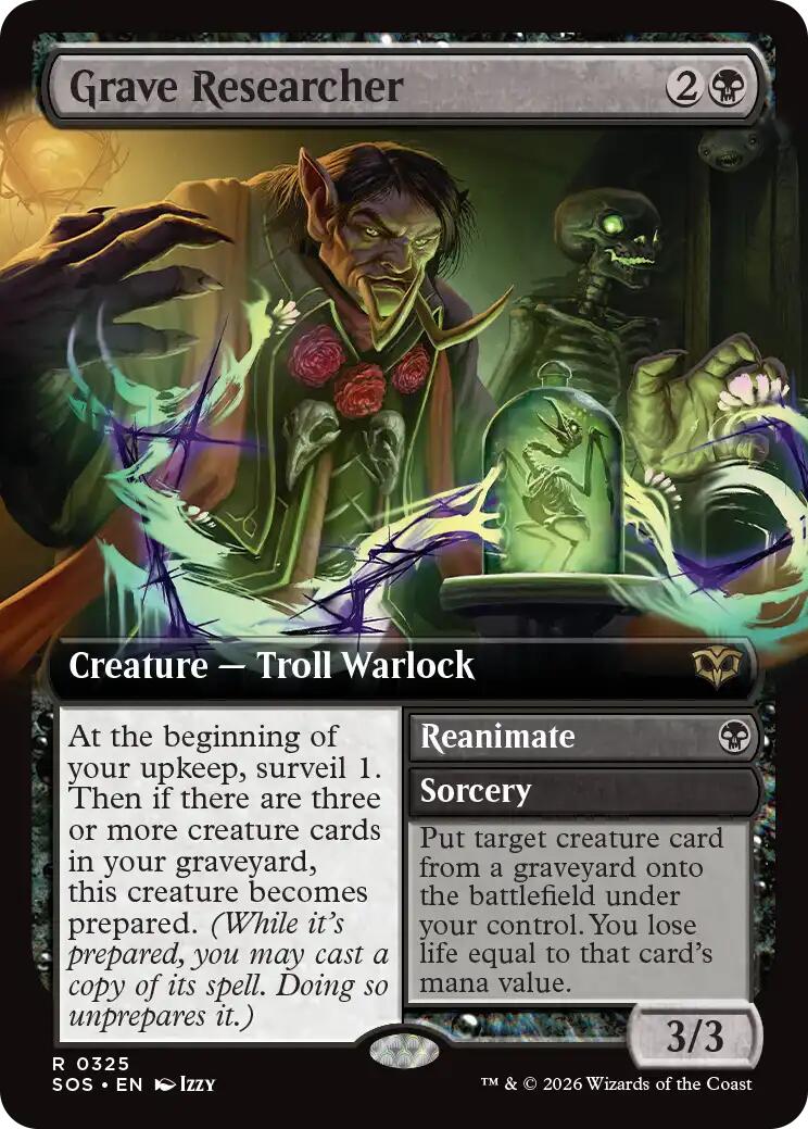 Grave Researcher (Extended Art) [Secrets of Strixhaven] | Impulse Games and Hobbies