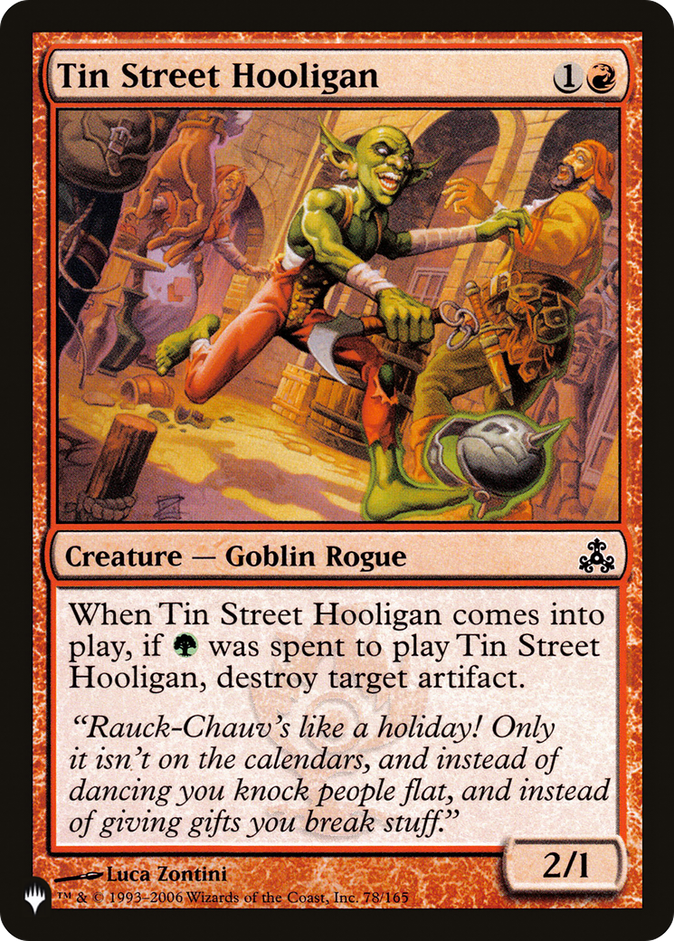 Tin Street Hooligan [The List Reprints] | Impulse Games and Hobbies