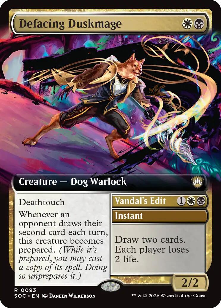 Defacing Duskmage (Extended Art) [Secrets of Strixhaven Commander] | Impulse Games and Hobbies
