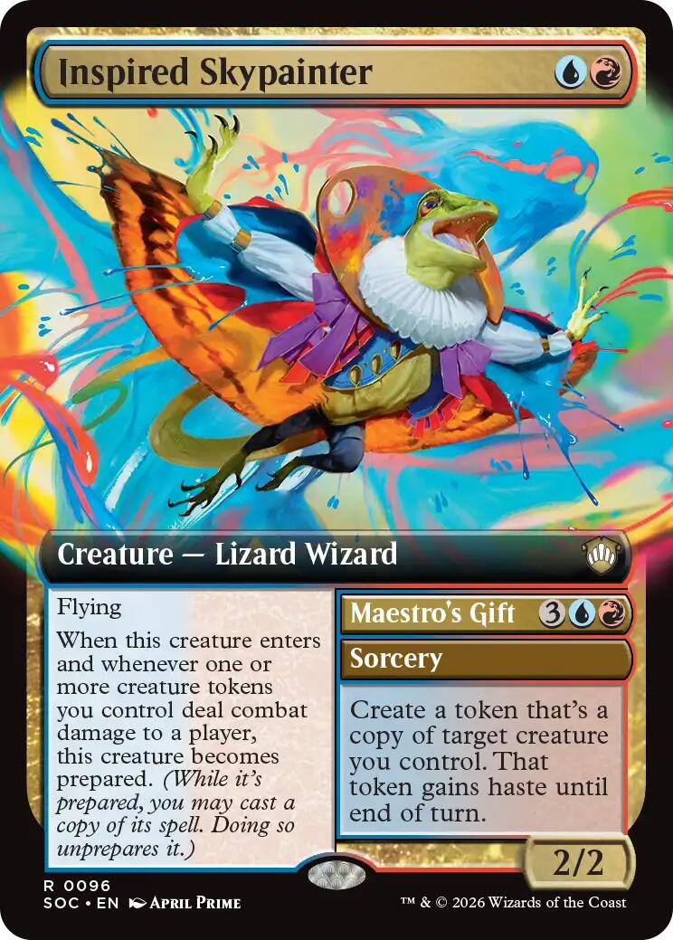 Inspired Skypainter (Extended Art) [Secrets of Strixhaven Commander] | Impulse Games and Hobbies