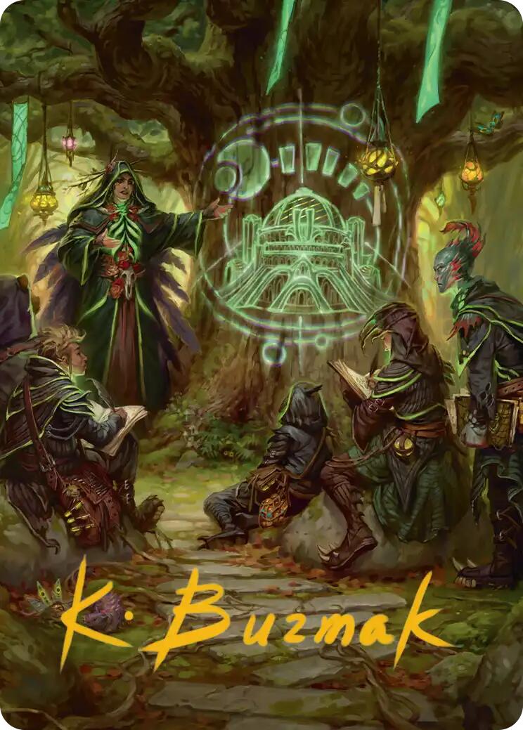 Sylvan Library Art Card (Gold-Stamped Signature) [Secrets of Strixhaven Art Series] | Impulse Games and Hobbies