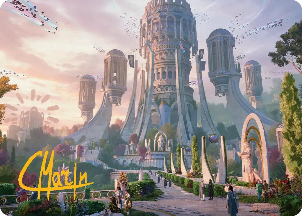 Command Tower Art Card (Gold-Stamped Signature) [Secrets of Strixhaven Art Series] | Impulse Games and Hobbies