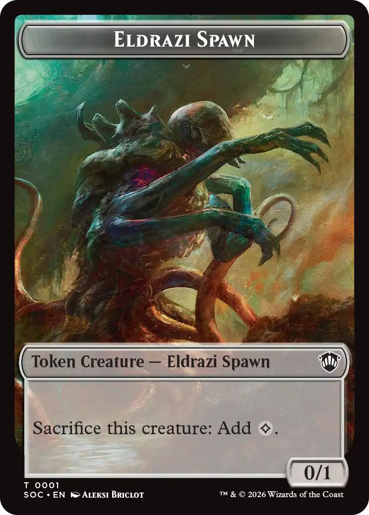 Eldrazi Spawn // Worm Double-Sided Token [Secrets of Strixhaven Commander Tokens] | Impulse Games and Hobbies