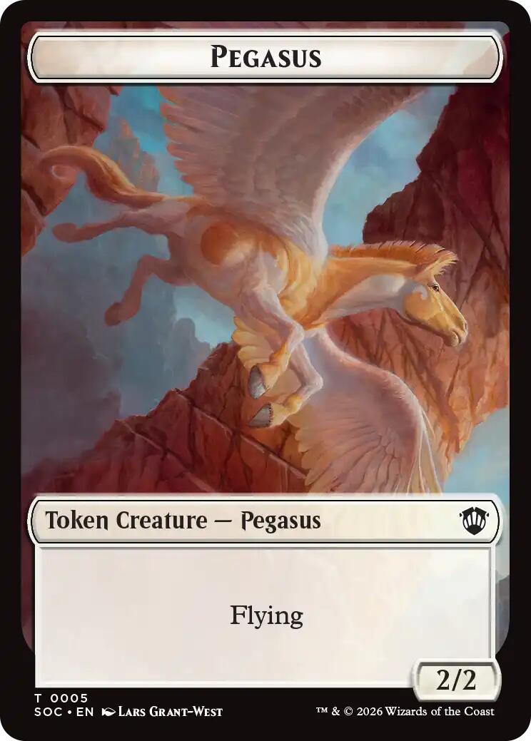Pegasus // Inkling (0022) Double-Sided Token [Secrets of Strixhaven Commander Tokens] | Impulse Games and Hobbies