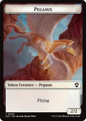 Pegasus // Inkling (0022) Double-Sided Token [Secrets of Strixhaven Commander Tokens] | Impulse Games and Hobbies