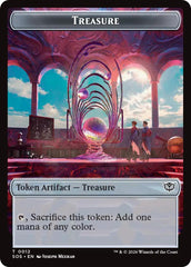 Primo, The Indivisble // Treasure Double-Sided Token [Secrets of Strixhaven Commander Tokens] | Impulse Games and Hobbies