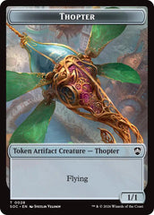 Thopter // Fractal (0004) Double-Sided Token [Secrets of Strixhaven Commander Tokens] | Impulse Games and Hobbies