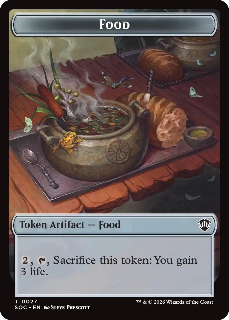 Food // Frog Lizard Double-Sided Token [Secrets of Strixhaven Commander Tokens] | Impulse Games and Hobbies