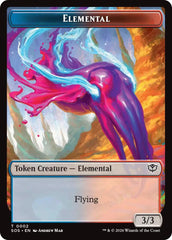 Dragon Illusion // Elemental (0002) Double-Sided Token [Secrets of Strixhaven Commander Tokens] | Impulse Games and Hobbies