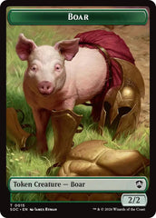 Boar // Fractal (0005) Double-Sided Token [Secrets of Strixhaven Commander Tokens] | Impulse Games and Hobbies