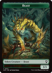 Beast // Primo, The Indivisible Double-Sided Token [Secrets of Strixhaven Commander Tokens] | Impulse Games and Hobbies