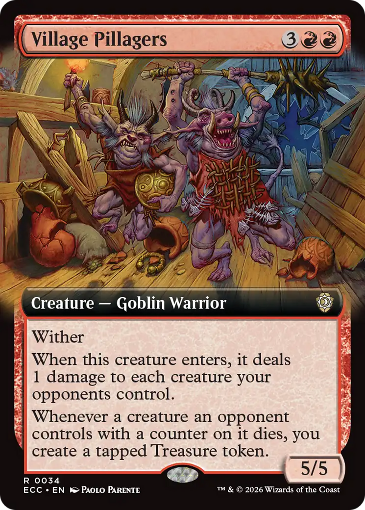 Village Pillagers (Extended Art) [Lorwyn Eclipsed Commander] | Impulse Games and Hobbies