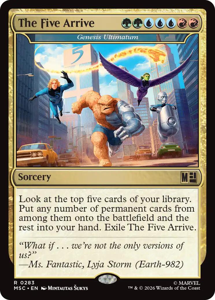 The Five Arrive - Genesis Ultimatum (Surge Foil) [Marvel Super Heroes Commander] | Impulse Games and Hobbies