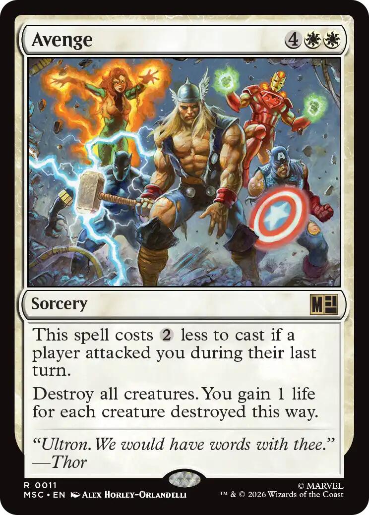 Avenge (Surge Foil) [Marvel Super Heroes Commander] | Impulse Games and Hobbies