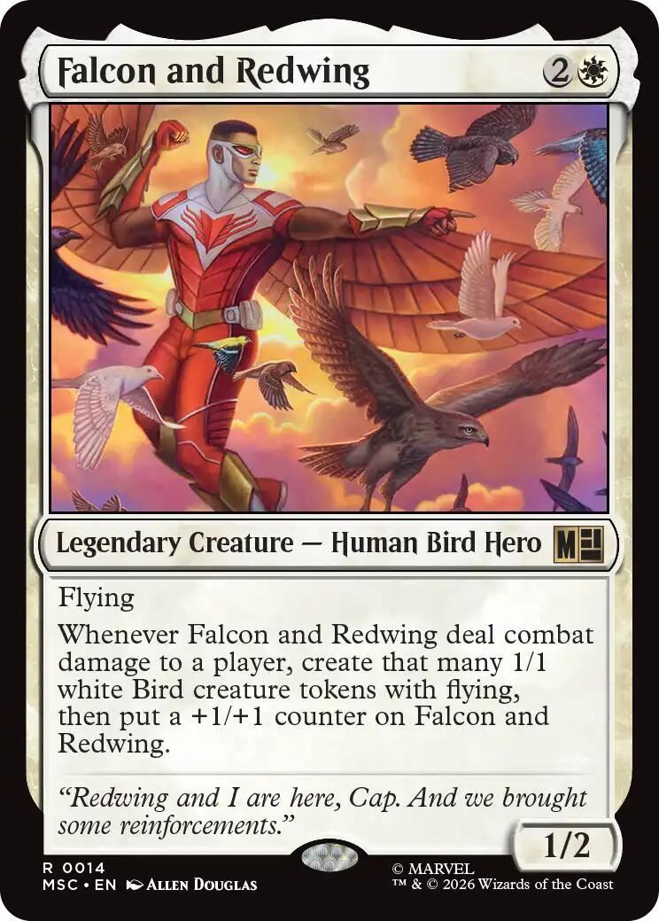 Falcon and Redwing (Surge Foil) [Marvel Super Heroes Commander] | Impulse Games and Hobbies