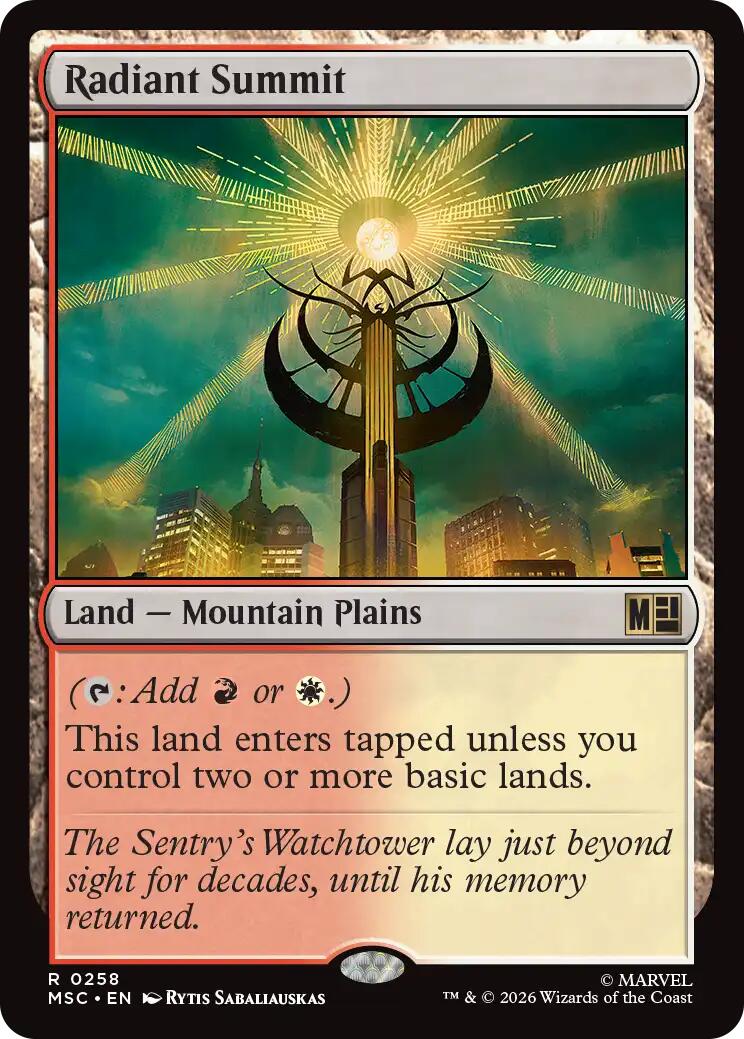 Radiant Summit (Surge Foil) [Marvel Super Heroes Commander] | Impulse Games and Hobbies