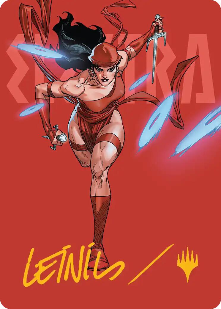 Elektra, Daughter of the Hand Art Card (Gold-Stamped Signature) [Marvel Super Heroes Art Series] | Impulse Games and Hobbies