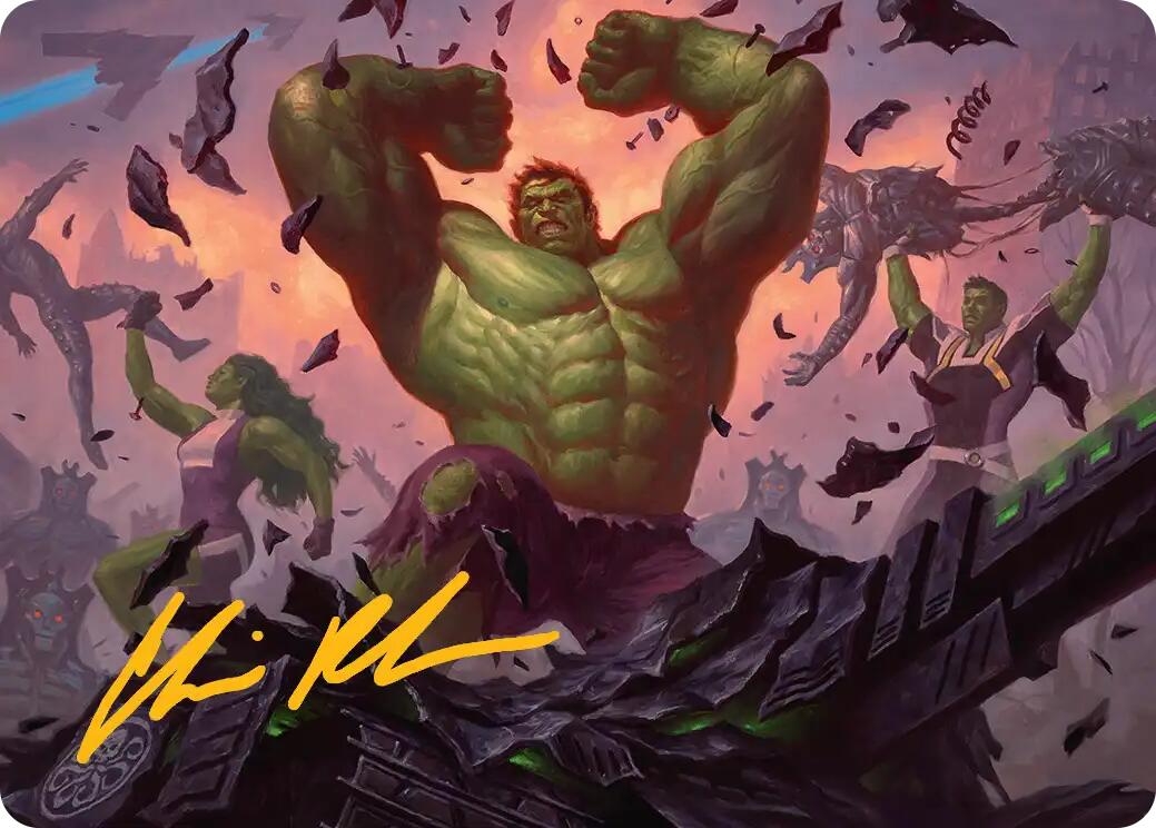 HULK SMASH! Art Card (Gold-Stamped Signature) [Marvel Super Heroes Art Series] | Impulse Games and Hobbies