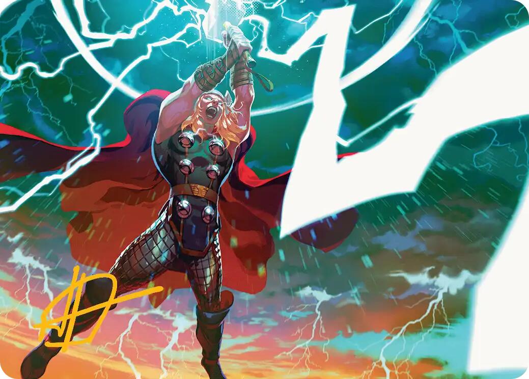 Lightning Strike Art Card (Gold-Stamped Signature) [Marvel Super Heroes Art Series] | Impulse Games and Hobbies