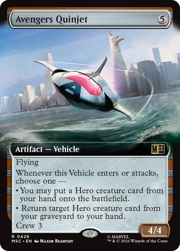 Avengers Quinjet (Extended Art) [Marvel Super Heroes Commander] | Impulse Games and Hobbies