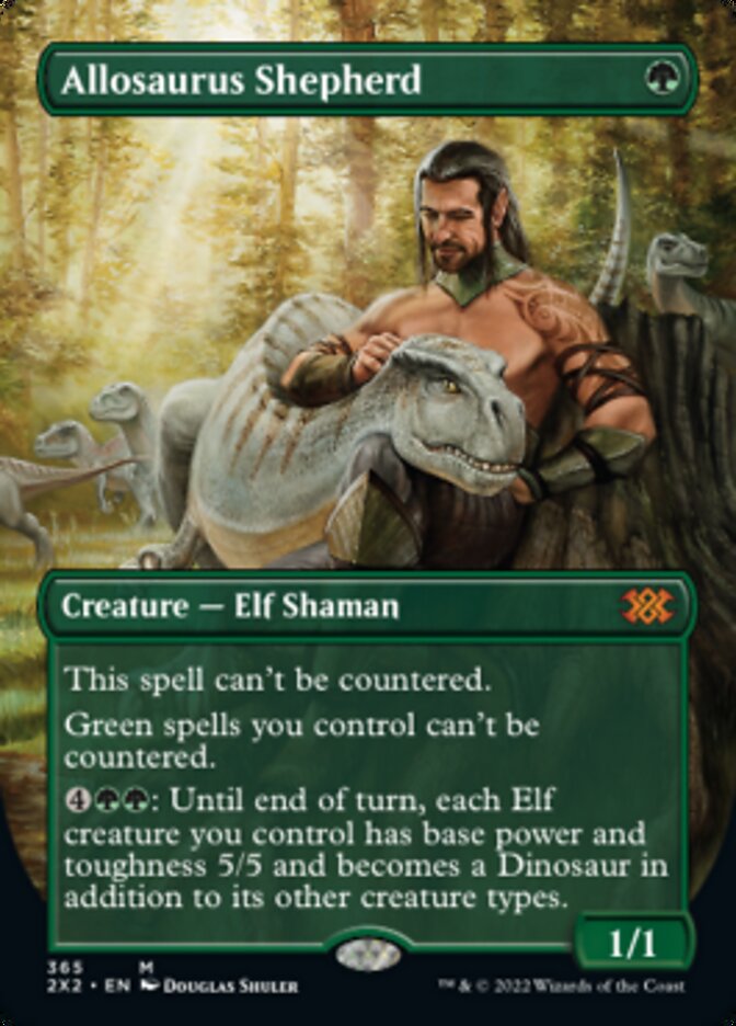 Allosaurus Shepherd (Borderless Alternate Art) [Double Masters 2022] | Impulse Games and Hobbies