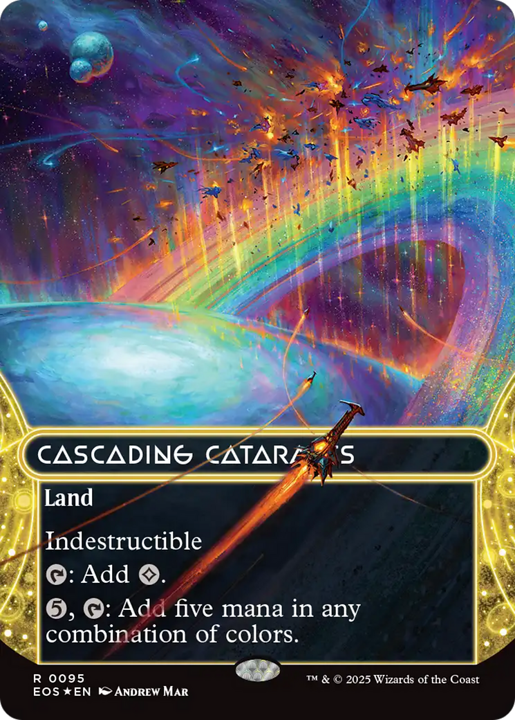 Cascading Cataracts (0095) (Borderless) (Galaxy Foil) [Edge of Eternities: Stellar Sights] | Impulse Games and Hobbies