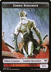 Human Warrior // Zombie Berserker Double-Sided Token [Kaldheim Tokens] | Impulse Games and Hobbies