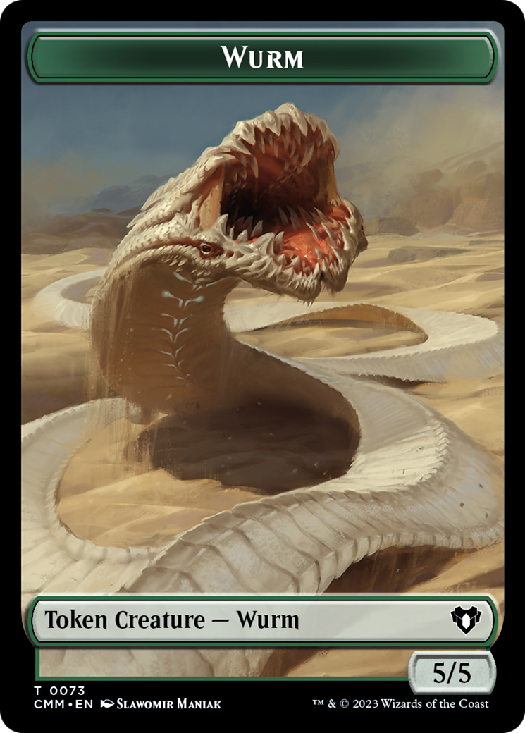 Wurm // Spider Double-Sided Token [Commander Masters Tokens] | Impulse Games and Hobbies