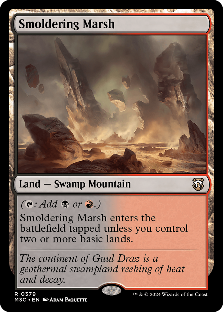 Smoldering Marsh (Ripple Foil) [Modern Horizons 3 Commander] | Impulse Games and Hobbies