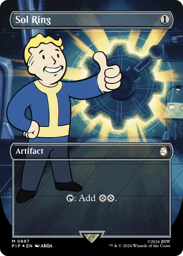 Sol Ring (Borderless) (Surge Foil) [Fallout] | Impulse Games and Hobbies