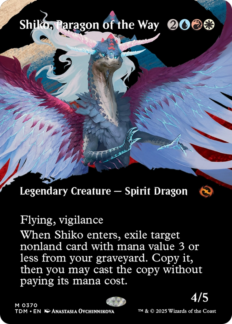 Shiko, Paragon of the Way (Borderless) [Tarkir: Dragonstorm] | Impulse Games and Hobbies