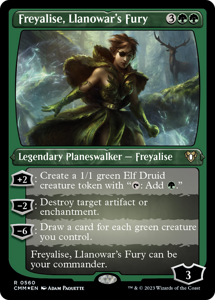 Freyalise, Llanowar's Fury (Foil Etched) [Commander Masters] | Impulse Games and Hobbies