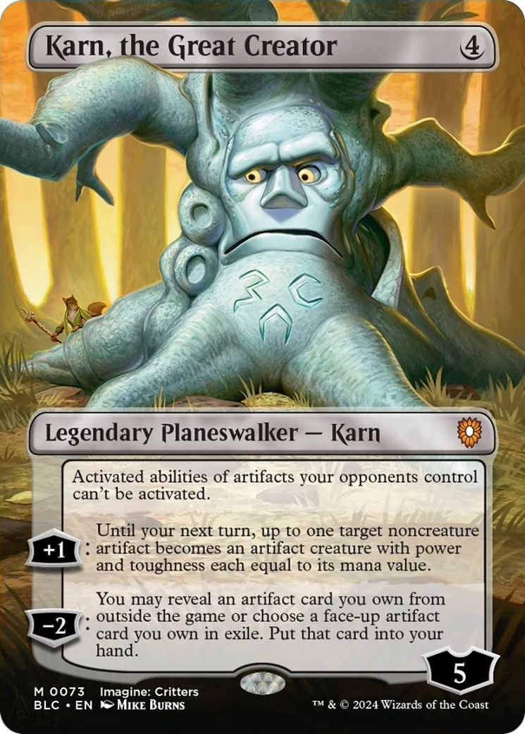 Karn, the Great Creator (Borderless) [Bloomburrow Commander] | Impulse Games and Hobbies