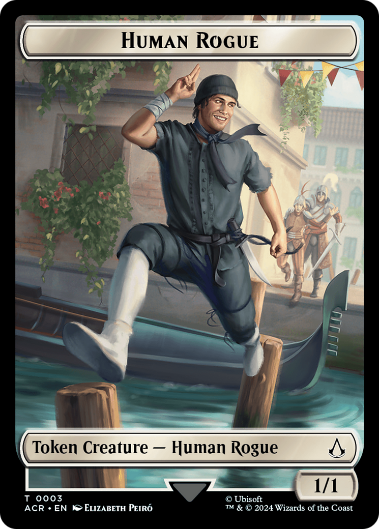 Assassin // Human Rogue Double-Sided Token [Assassin's Creed Tokens] | Impulse Games and Hobbies