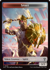 Spirit (0025) // Copy Double-Sided Token [Secrets of Strixhaven Commander Tokens] | Impulse Games and Hobbies