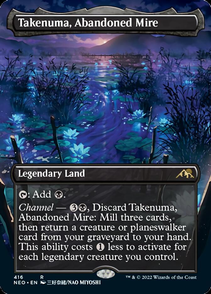 Takenuma, Abandoned Mire (Borderless Alternate Art) [Kamigawa: Neon Dynasty] | Impulse Games and Hobbies