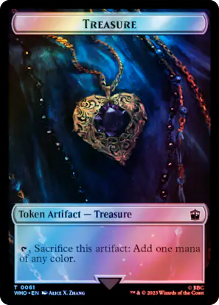 Alien Rhino // Treasure (0061) Double-Sided Token (Surge Foil) [Doctor Who Tokens] | Impulse Games and Hobbies