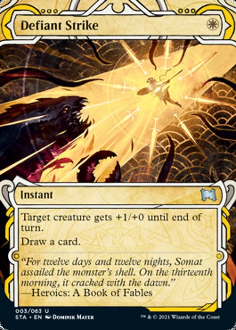 Defiant Strike (Foil Etched) [Strixhaven: Mystical Archive] | Impulse Games and Hobbies
