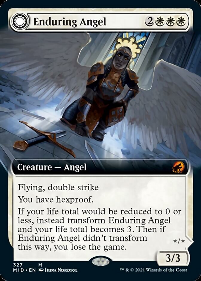 Enduring Angel // Angelic Enforcer (Extended Art) [Innistrad: Midnight Hunt] | Impulse Games and Hobbies
