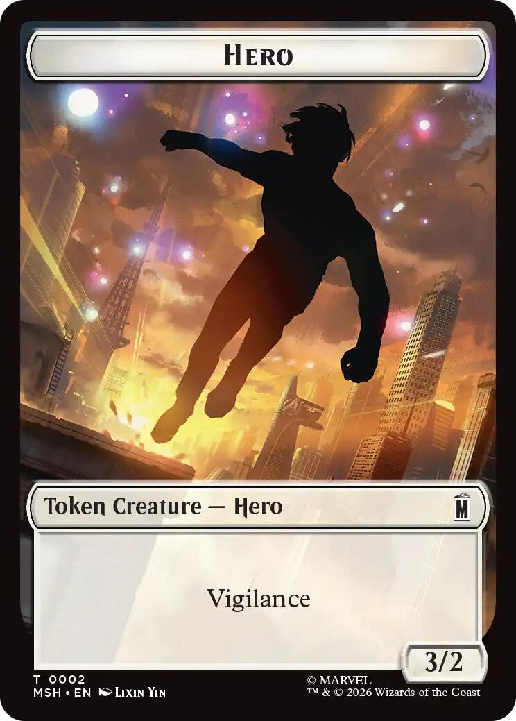 Hero // Robot Villain Double-Sided Token [Marvel Super Heroes Tokens] | Impulse Games and Hobbies