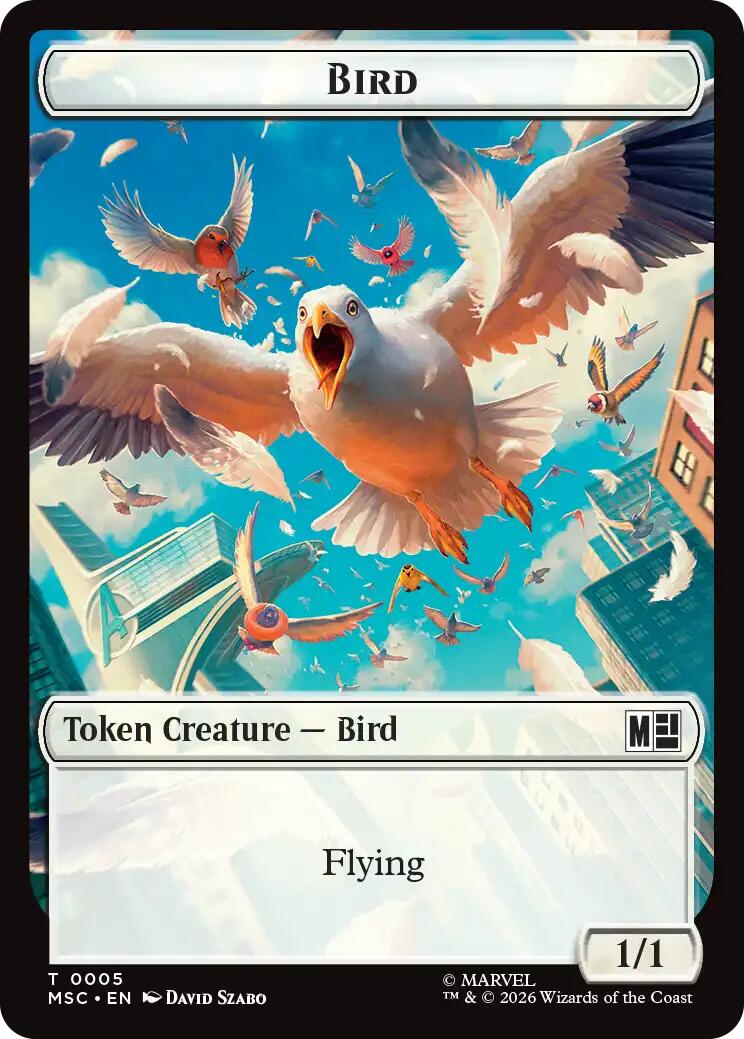 Bird // Rhino Double-Sided Token [Marvel Super Heroes Commander Tokens] | Impulse Games and Hobbies