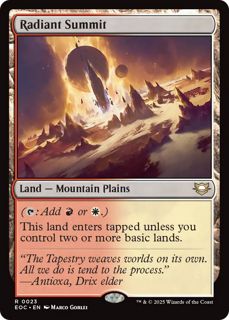 Radiant Summit [Edge of Eternities Commander] | Impulse Games and Hobbies