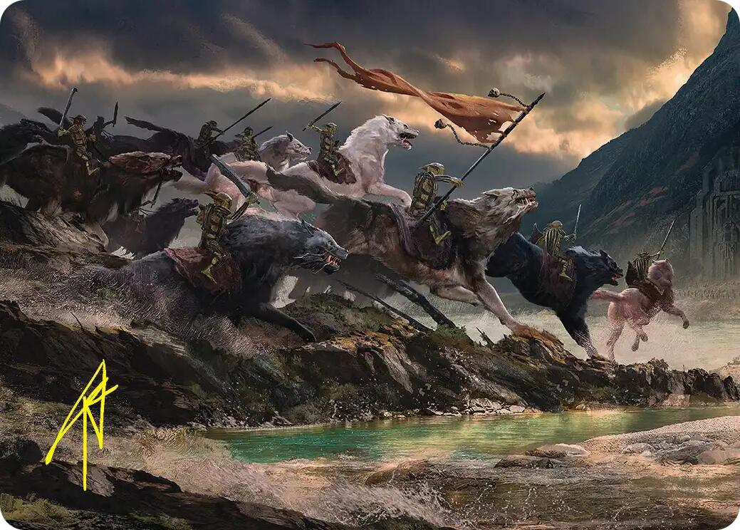 Tide of Fury and Disorder Art Card (Gold-Stamped Signature) [The Hobbit Art Series] | Impulse Games and Hobbies